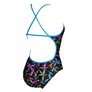 Maillot de bain 1 pièce ARENA W MULTICOLOR PALMS ACCELLERATE BACK ONE PIECE