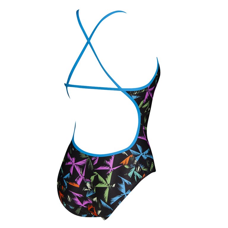 Maillot de bain 1 pièce ARENA W MULTICOLOR PALMS ACCELLERATE BACK ONE PIECE