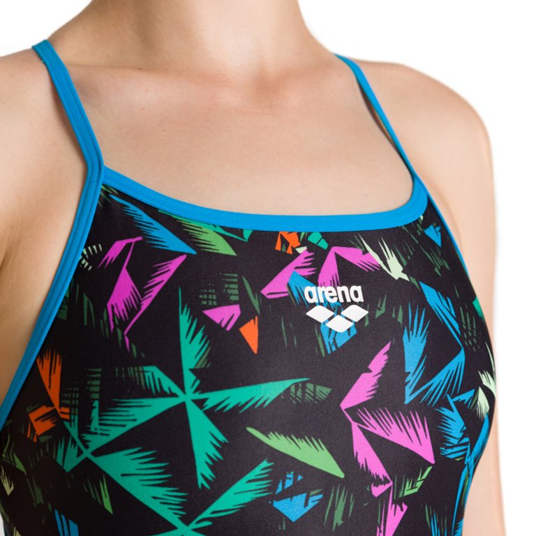 Maillot de bain 1 pièce ARENA W MULTICOLOR PALMS ACCELLERATE BACK ONE PIECE