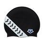 Bonnet de bain ARENA ICONS TEAM STRIPE CAP BLACK WHITE