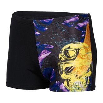 Shorty Maillot de bain garcon uni tricolore gris permanent sport