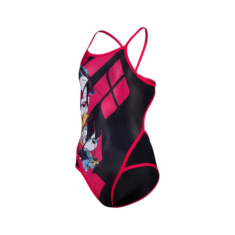 Maillot De Bain Une Pièce Fille Arena Multi Pixels - Dos Sportif - Tissu MaxFit Eco Recyclé UPF 50+