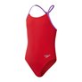 Maillot de bain fille 1 pièce SPEEDO ECO+ SOLID LANE LINE BACK RED