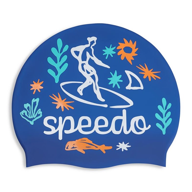 Speedo Bonnet De Bain En Silicone Junior Violet Taille Unique - Sport