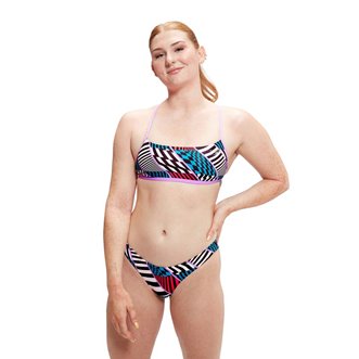 Maillot de bain femme 2 pièces SPEEDO ECO+ ALLOVER XBACK RED/BLU