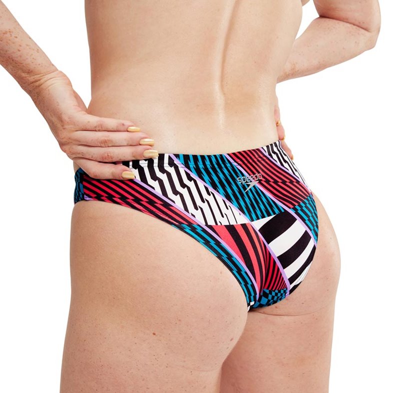 Maillot de bain femme pièces SPEEDO ECO+ ALLOVER XBACK RED/BLU