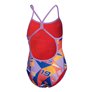 Maillot de bain fille 1 pièce SPEEDO ECO+ ALLOVER VBACK RED/BLU