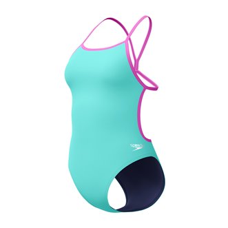 Maillot de bain femme 1 pièce SPEEDO ECO+ SOLID VBACK BLU/PIN