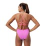 Maillot de bain femme 1 pièce SPEEDO ECO+ SOLID LATTICE TIE-BACK PUR/RED
