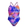 Maillot de bain fille 1 pièce SPEEDO ECO+ ALLOVER VBACK BLU/PIN