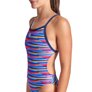 Maillot de bain femme 1 pièce ARENA WOMEN'S ARENA RACING STRIPE SWIMSUIT XCROSS BACK