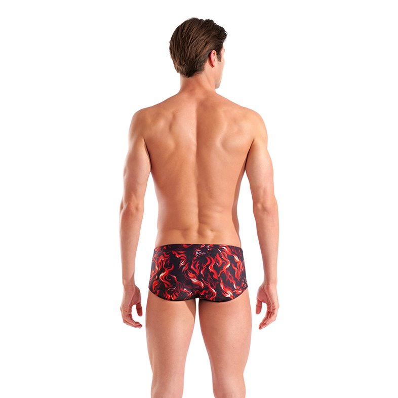 Boxer De Bain Homme Gigaro - Imprimé Floral Orange, Lycra Séchage Rapide