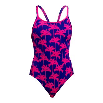 Maillot de bain femme menstruel 1 pièce FUNKITA Pinky Palms