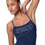 Maillot de bain femme 1 pièce SPEEDO LOGO THIN STRAP 1P NAV/WHI