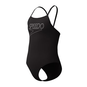 Maillot de bain fille 1 pièce SPEEDO LOGO THINSTRAP 1P BLA/WHI