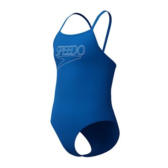 Maillot de bain fille 1 pièce SPEEDO LOGO THINSTRAP 1P BLU/WHI