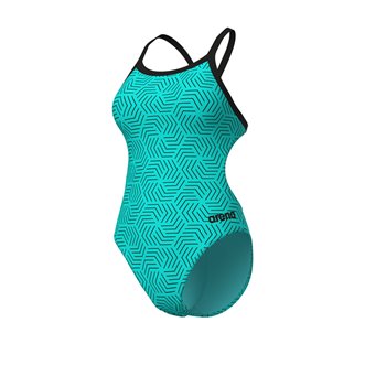 Maillot de bain femme 1 pièce ARENA W WATER MAZE SWIMSUIT CHALLENGE BACK