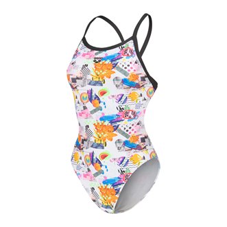 Maillot de bain femme 1 pièce ARENA W COLLAGE SWIMSUIT XCRISS CROSS