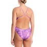 Maillot de bain femme 1 pièce NIKE SWIM CUTOUT PRINT LT MAGENTA