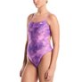 Maillot de bain femme 1 pièce NIKE SWIM CUTOUT PRINT LT MAGENTA
