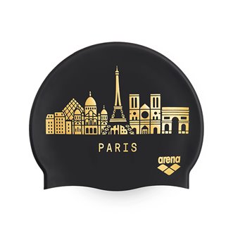 Bonnet de bain ARENA PARIS SKYLINE BLACK