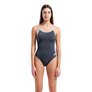 Maillot de bain femme 1 pièce ARENA LACE BACK SOLID - Asphalt Water