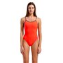 Maillot de bain femme 1 pièce ARENA LACE BACK SOLID - Bright Coral