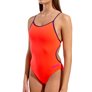 Maillot de bain femme 1 pièce ARENA LACE BACK SOLID - Bright Coral