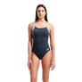 Maillot de bain femme 1 pièce ARENA TEAM CHALLENGE SOLID - Asphalt Water