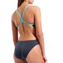 Maillot de bain femme 1 pièce ARENA TEAM CHALLENGE SOLID - Asphalt Water