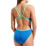 Maillot de bain femme 1 pièce ARENA SOLID DOUBLE CROSS BACK - Blue Cosmo