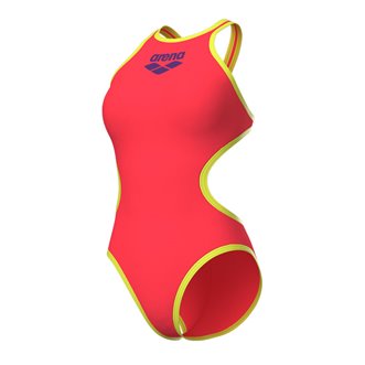 Maillot de bain femme 1 pièce ARENA ONE BIGLOGO - Bright Coral