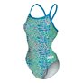 Maillot de bain femme 1 pièce ARENA SNAKESKIN CHALLENGE BACK - Blue Cosmo