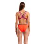 Maillot de bain femme 1 pièce ARENA SOLID DOUBLE CROSS BACK - Bright Coral