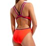 Maillot de bain femme 1 pièce ARENA SOLID DOUBLE CROSS BACK - Bright Coral