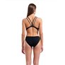 Maillot de bain femme 1 pièce ARENA SOLID DOUBLE CROSS BACK - Black Asphalt