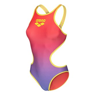 Maillot de bain femme 1 pièce ARENA SHADED PRINT TECH ONE BACK - Bright Coral Royal